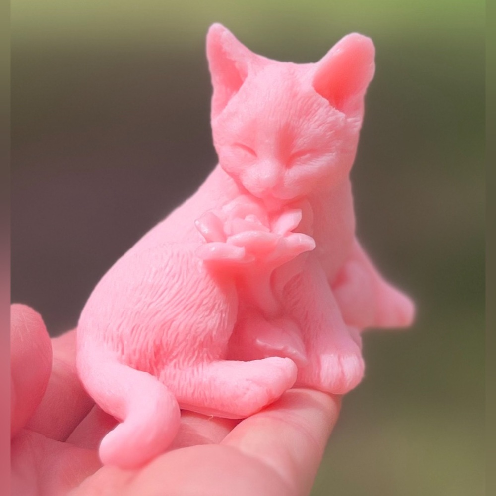Cat Kitten Kitty Soap - Fragrant Decorative Soap  Handmade Handcrafted - Picture 5 of 14